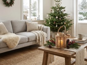 Lampa cu sclipici NATUR GLAM 26 cm, naturala