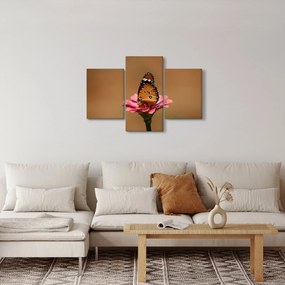 Tablou cu fluture pe floare (90x60 cm)