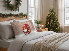 Husa de perna 3D din microfibra SANTA GNOME 50x70 cm, rosu