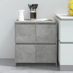 vidaXL Servantă, gri beton, 70x41x75 cm, lemn prelucrat