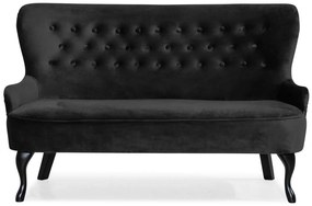 Canapea Diana 3H, Negru, 140x86x67 cm