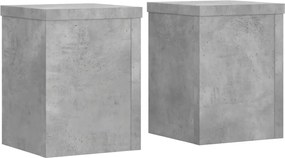 vidaXL Suport de plante, 2 buc., gri beton, 15x15x20 cm lemn prelucrat