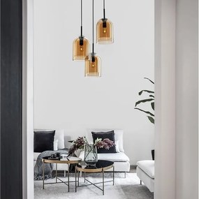 Lustra cu 3 pendule modern Velor champagne