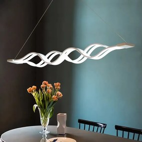 Lustră LED cu Telecomandă, 160W, Acril, Alb