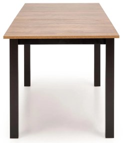 Masă de sufragerie extensibilă Tentempies (stejar hnedý + negru) (pentru 4-6 persoane). 1116984
