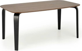 Masa PEDRO, nuc/negru, furnir/lemn, 160x90x75 cm