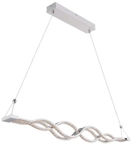 Lustra suspendata LED dimabila cu telecomanda design modern PILLA crom 67109-30 GL