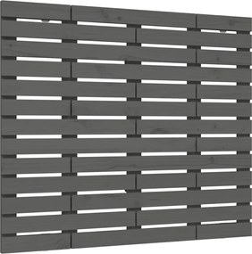vidaXL Tăblie de pat pentru perete, gri, 126x3x91,5 cm, lemn masiv pin