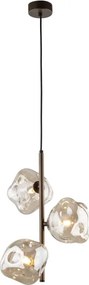 Brilagi - Lustră suspendată pe cablu VULCANO 3xG9/8W/230V bronz/bej fumuriu