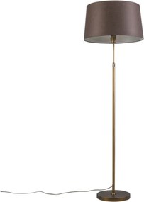 Lampă de podea bronz cu abajur maro 45 cm reglabilă - Parte
