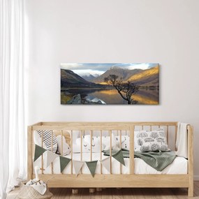 Tablou - Munții de lângă lac (120x50 cm)