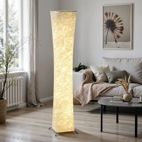 HOMCOM Lampă de Podea Modernă cu Întrerupător de Picior, din Oțel și Plastic, 25x25x129 cm, Alb și Argintiu | Aosom Romania