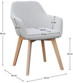 Fotoliu de design Clorita (Maro). 1016547