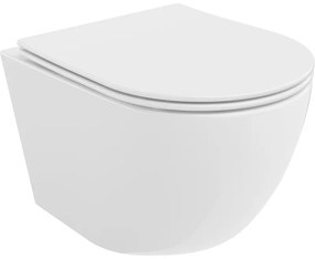 Mexen Lena vas de toaletă Rimless cu capac slim cu închidere lentă , duroplast, Albă - 30220400