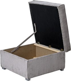 Taburet crem SMART COSARO cu spatiu de depozitare 65x65 cm