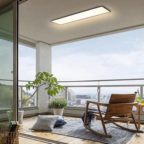 Plafonieră LED dimabilă Brilagi SLIMFRAME LED/58W/230V 120x30 cm negru + telecomandă