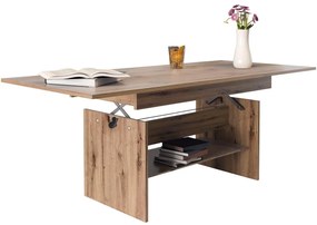 Masă de sufragerie extensibilă Likud (stejar artisan) (pentru 4-6 persoane). 1116383