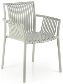 Scaun de bucaterie Lamar, gri