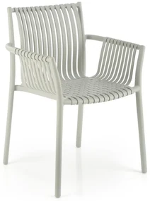 Scaun de bucaterie Lamar, gri