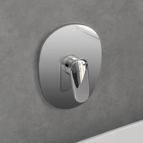 Baterie dus incastrata Villeroy&Boch Antao crom lucios fara corp ingropat