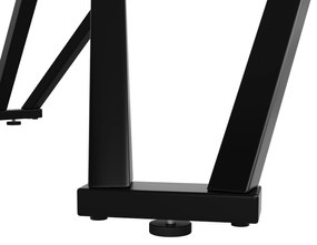 Masă rotundă pentru 4 persoane, Alb+Negru | Aosom Romania