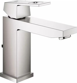 Baterie lavoar Grohe Eurocube M crom periat Supersteel cu ventil Pop-Up