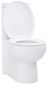 141133 vidaXL Vas toaletă din ceramică, WC baie de colț, alb