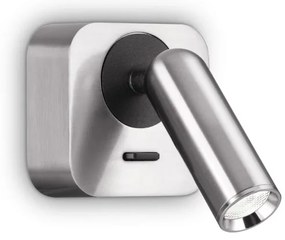 Aplica moderna cu spot LED directionabil BEAN SQUARE AP nickel