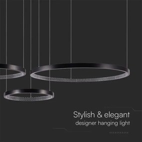 Lustră LED pe cablu 3xLED/19W/230V 4000K negru