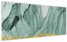 Tablou - Munții Smarald N⁰1 (120x50 cm)