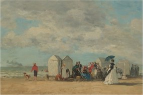 Tablou - Eugène Boudin, Beach Scene, reproducere (90x60 cm)