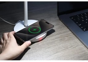 Lampă LED dimabilă de masă cu încărcare fără fir Qi Immax 08990L TIT LED/12W/230V alb