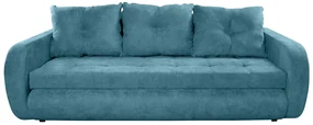Canapea extensibila Siena, 230x97x78 cm, cu lada de depozitare, Turcoaz