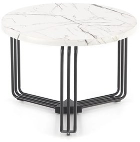 Masuta cafea Antica M marble alba – H41 cm