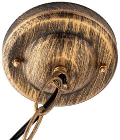 Lustră de exterior pe lanț 1xE27/60W/230V aurie IP44