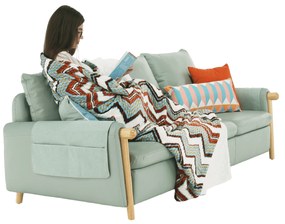 Canapea complet tapiţată 3 locuri, piele / piele ecologică neomint, LINSY