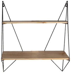Raft de perete, din metal, cu 2 polite, Aurelis