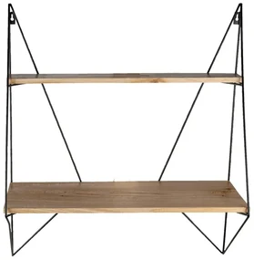 Raft de perete, din metal, cu 2 polite, Aurelis