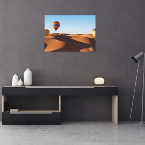 Tablou - baloane zburătoare în deșert (70x50 cm), în 40 de alte dimensiuni noi