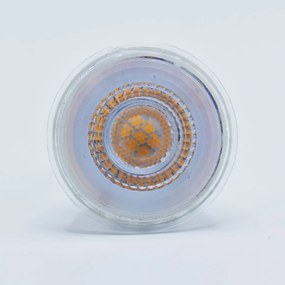 Bec LED Braytron, 4.8W(50W), GU10, 350 lm, lumina calda (2700K), semitransparent, clasa energetica F