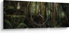 Tablou - Pădurea enigmatică (cu ceas) (90x30 cm)