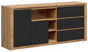 Comodă Walton KOM2D3S (stejar mare + stejar negru). 1074186