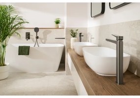 KFA Armatura 4522-815-61 - Baterie pentru lavoar MALAGA cu ventil pop-up, 15,9 cm, gri metalic