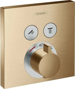 Baterie cada/dus cu termostat, Hansgrohe ShowerSelect, montaj incastrat, bronz periat, 15763140