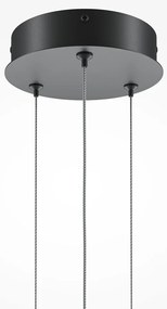 Lustra LED suspendata design geometric Halo negru