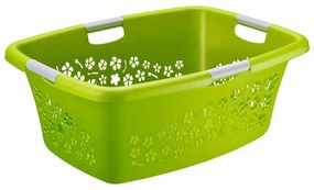 Cos de rufe 50 l, verde, model flori perforat