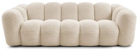 Canapea bej cu tapițerie din țesătură bouclé 232 cm Hippolyte – Bobochic Paris