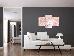 Tablou florilor de pom din coral - abstract (90x60 cm)