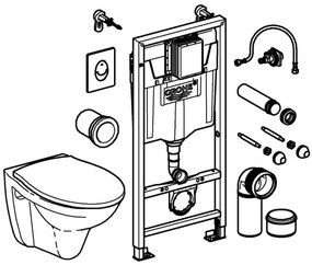 GROHE 39192000 - Set 4 în 1 SOLIDO, 1,13 m, alb Duro