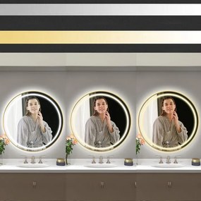 Oglinda LED 60cm MMJ auriu periat